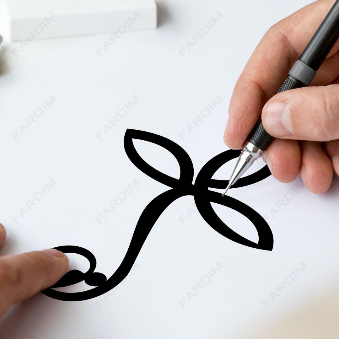 طرح وکتور تایپوگرافی و حروف نگاری خوشنویسی شده واژه ( مهر ) کد A132391